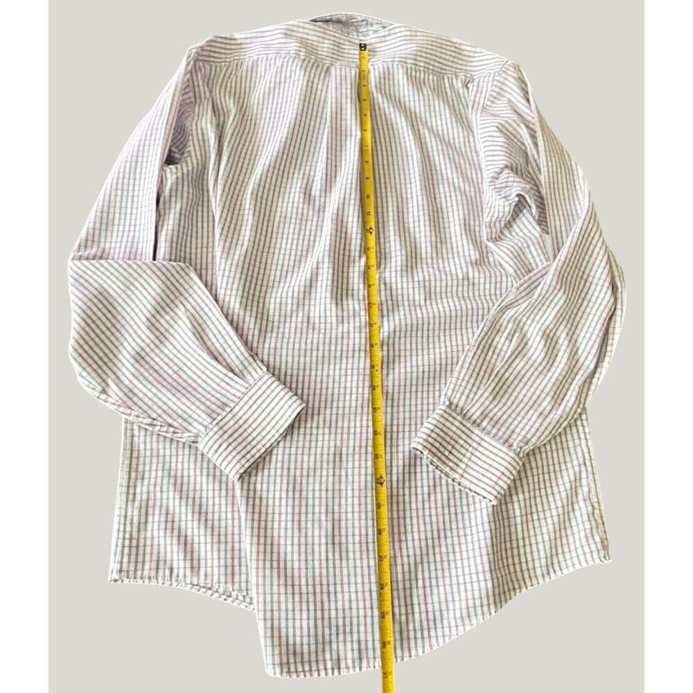Arrow Mens Button Up Plaid Shirt Size 16 34/35 Cotton / Polyester Wrinkle-Free - Picture 6 of 8